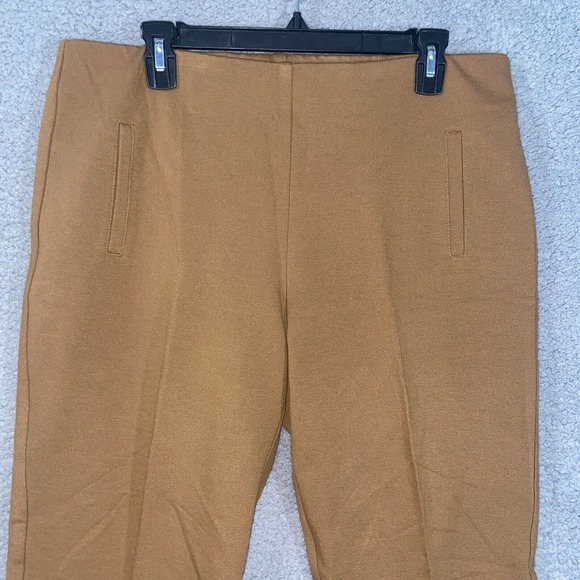 Chico's Pants Womens 2.5 Brown Flat Front Slash Pockets Straight Casual Career - Picture 14 of 15
